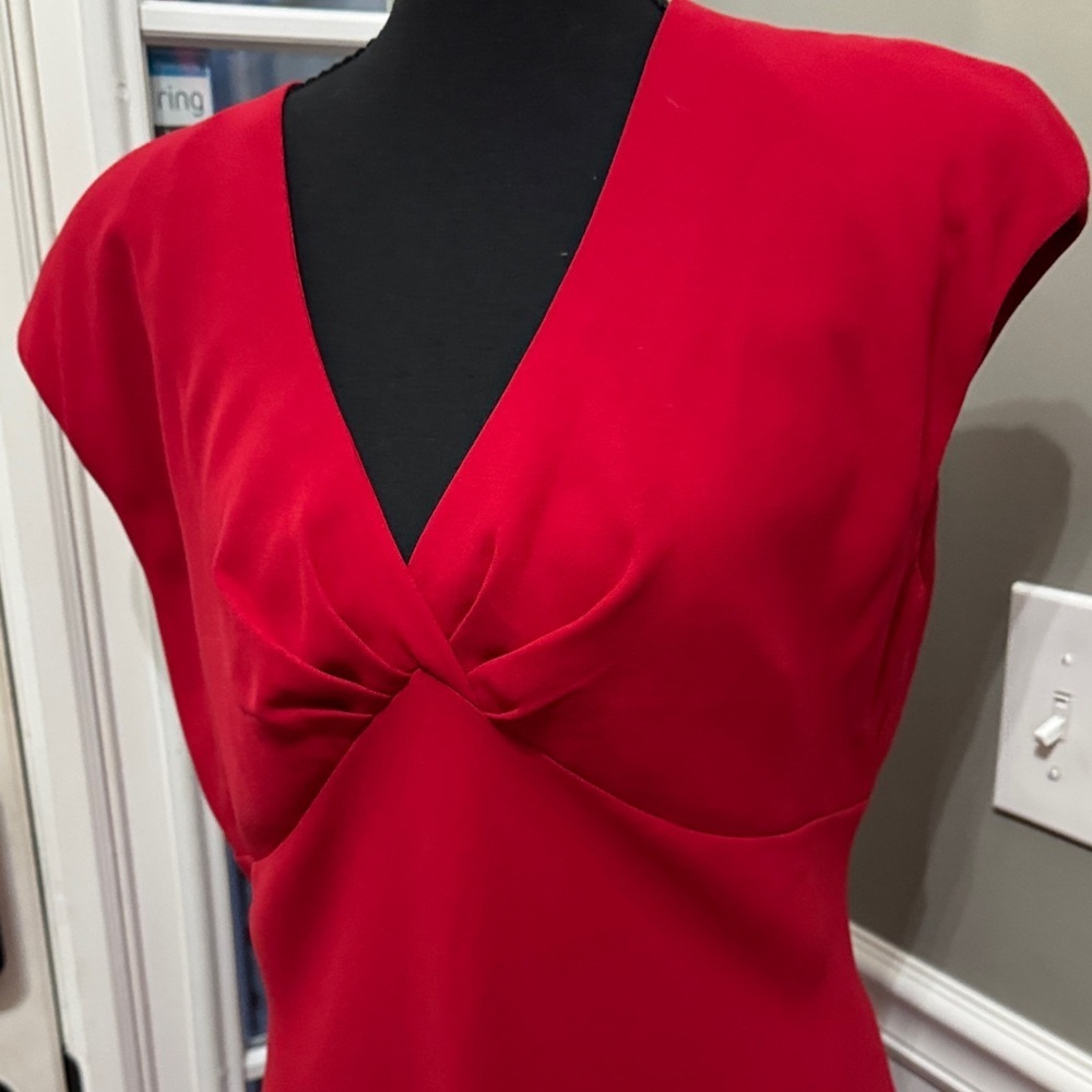Jones Wear Dress Sz 14 red lined - Picture 6 of 10